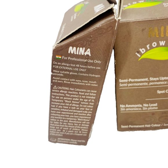 Mina Ibrow Henna Grey Brown Semi Permanent Eyebrow Colouring Kits Henna Eyebrows - Picture 6 of 7